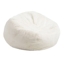 Ivory Patterned Bean Bag Chair