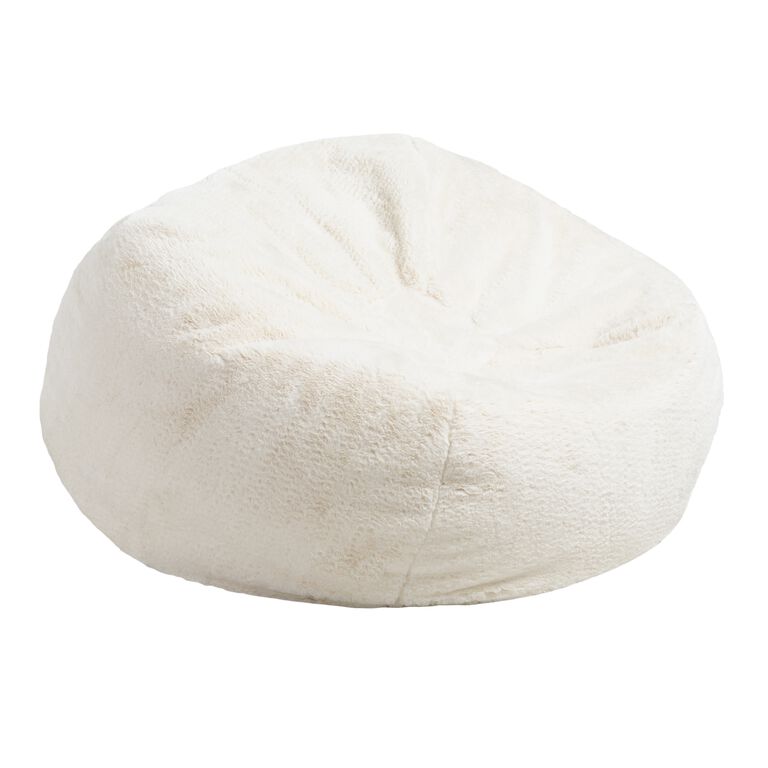 Ivory Patterned Bean Bag Chair - World Market