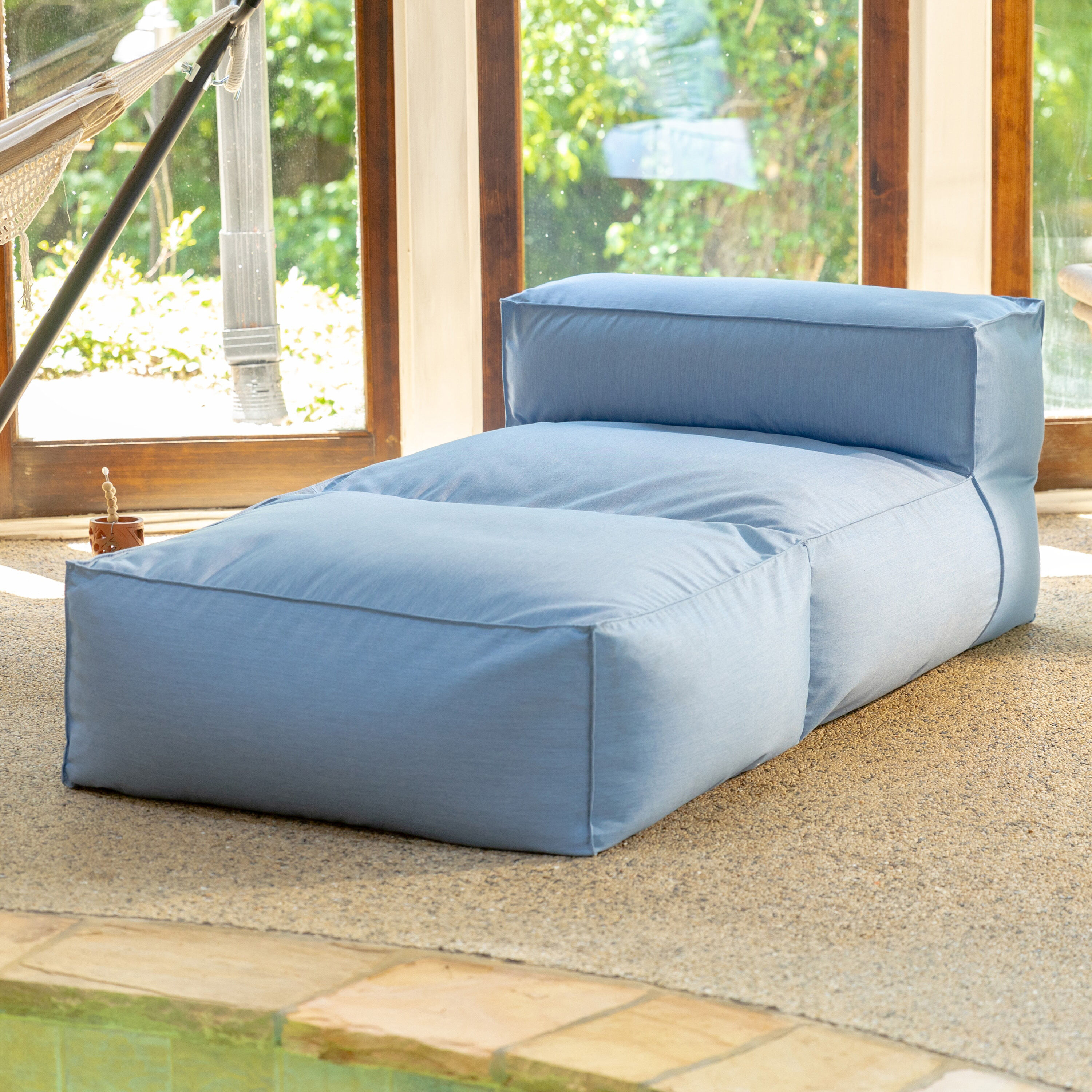 Braylon Sunbrella Modular Outdoor Bean Bag Chaise Lounge image number 2