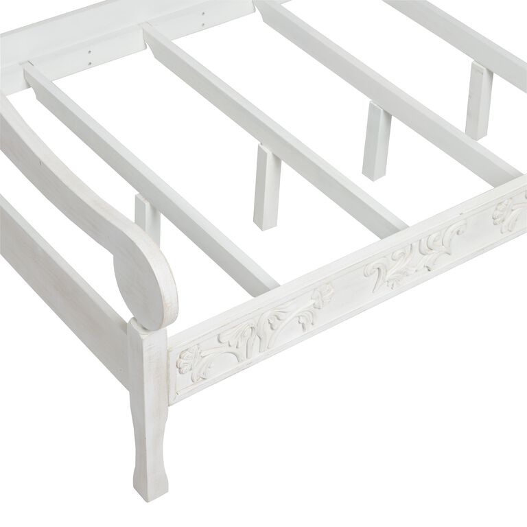 Whitewash Carved Wood Zarah Daybed Frame image number 5