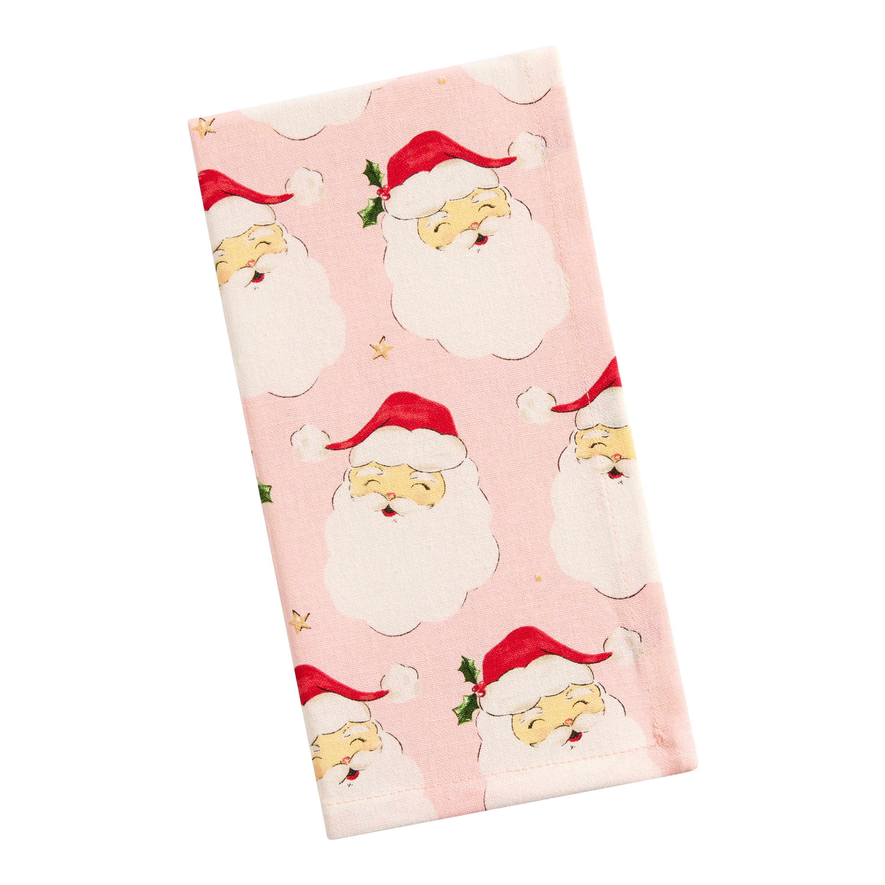 Pink Coming to Town Santa Napkin image number 0