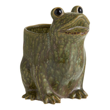Green Reactive Glaze Ceramic Frog Planter Green Reactive Glaze Ceramic Frog Planter