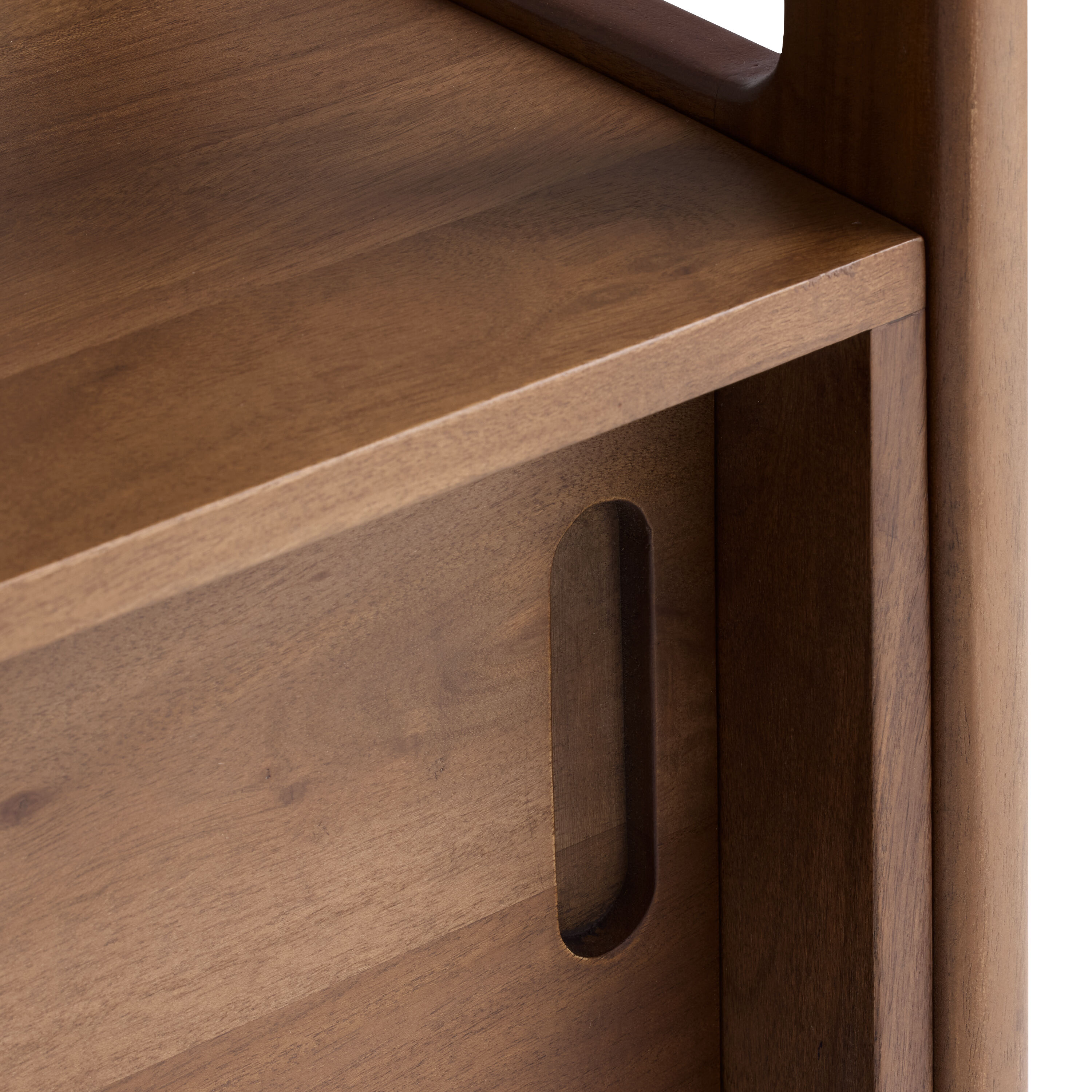 Dane Modular 48 Inch Media Wall System with Cabinet Bookshelves 3 Piece Set image number 5