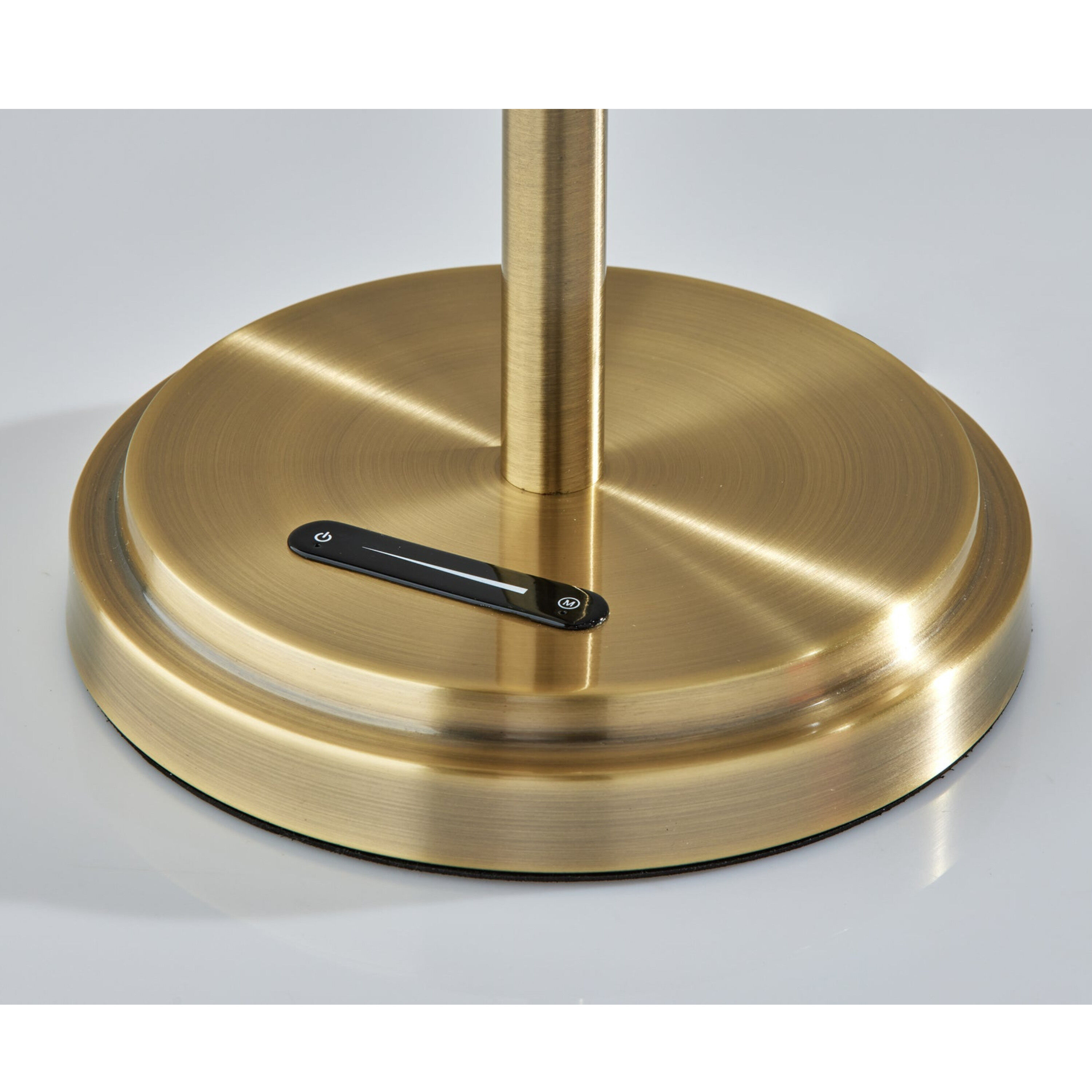 Milford Frosted Glass Dome and Antique Brass LED Table Lamp image number 6