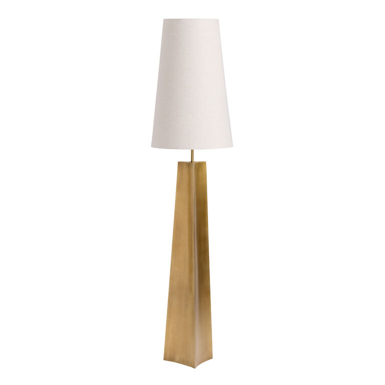Bree Dark Brass Tapered Triangular Empire Shade Floor Lamp image number 2
