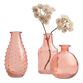 Coral Glass Bud Vases Set of 3 image number 1