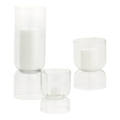 Diana Double Glass Hurricane Candle Holder
