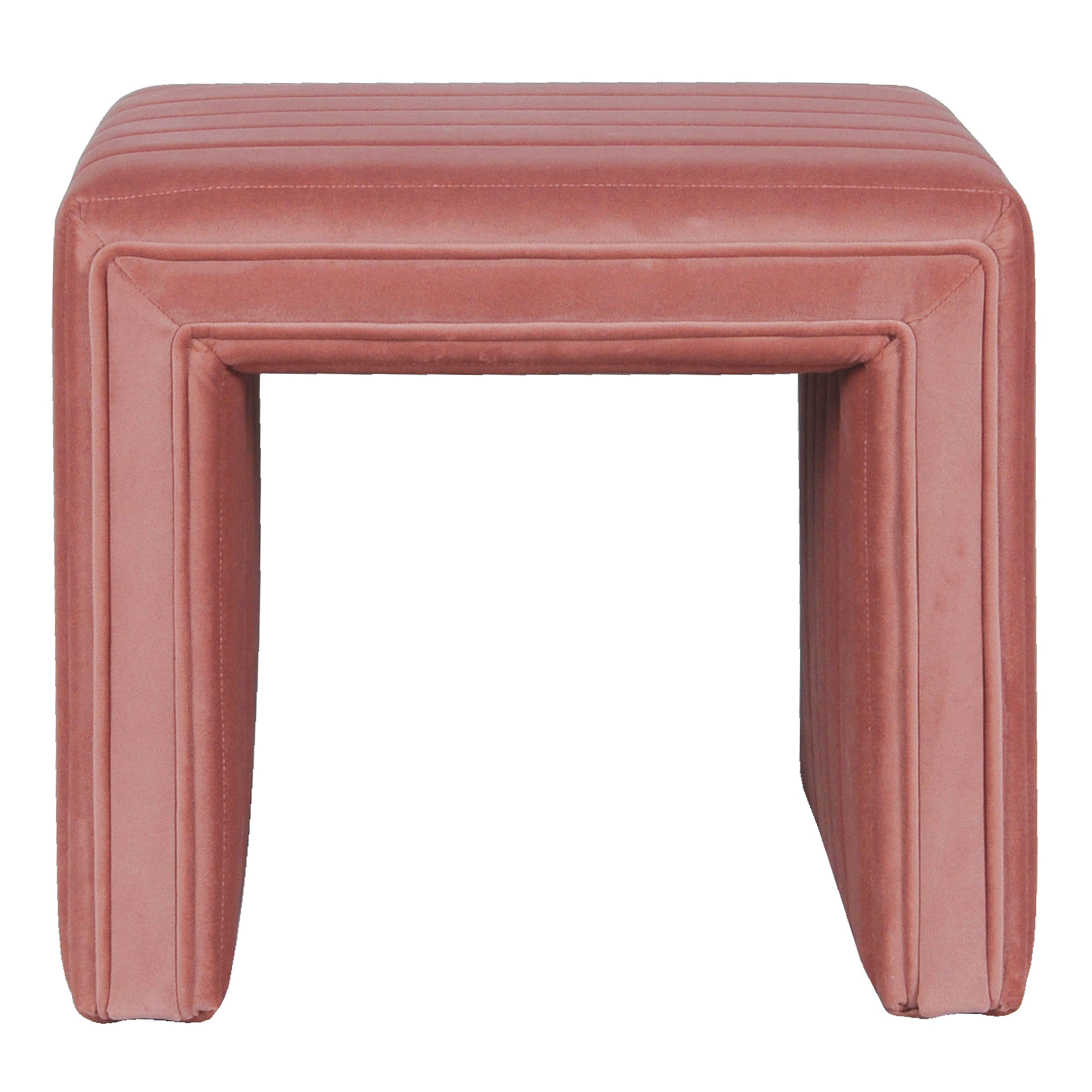 Kilburn Square Channel Tufted U Shaped Upholstered Ottoman image number 2