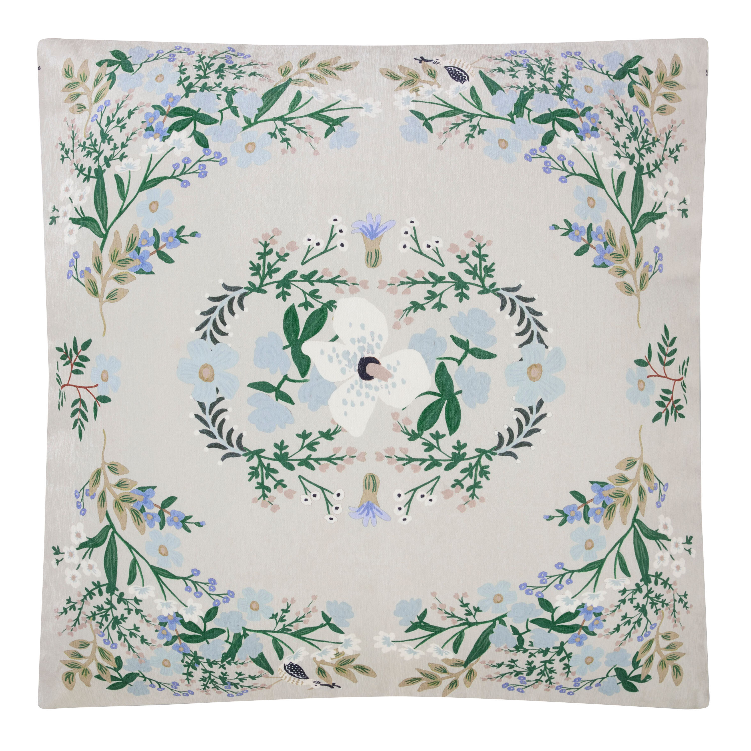 Rifle Paper Co. Gray And Blue Floral Floor Cushion World Market