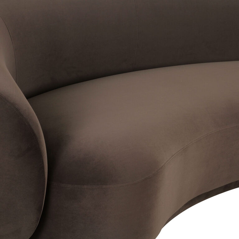 Burton Velvet Curved Sofa image number 5
