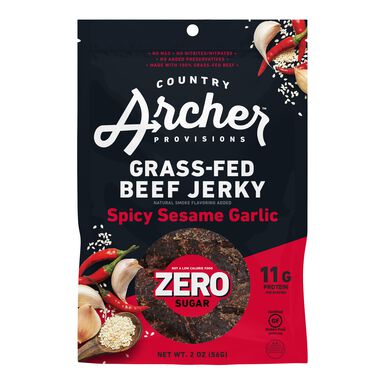 Country Archer Zero Sugar Spicy Sesame Garlic Beef Jerky Country Archer Zero Sugar Spicy Sesame Garlic Beef Jerky