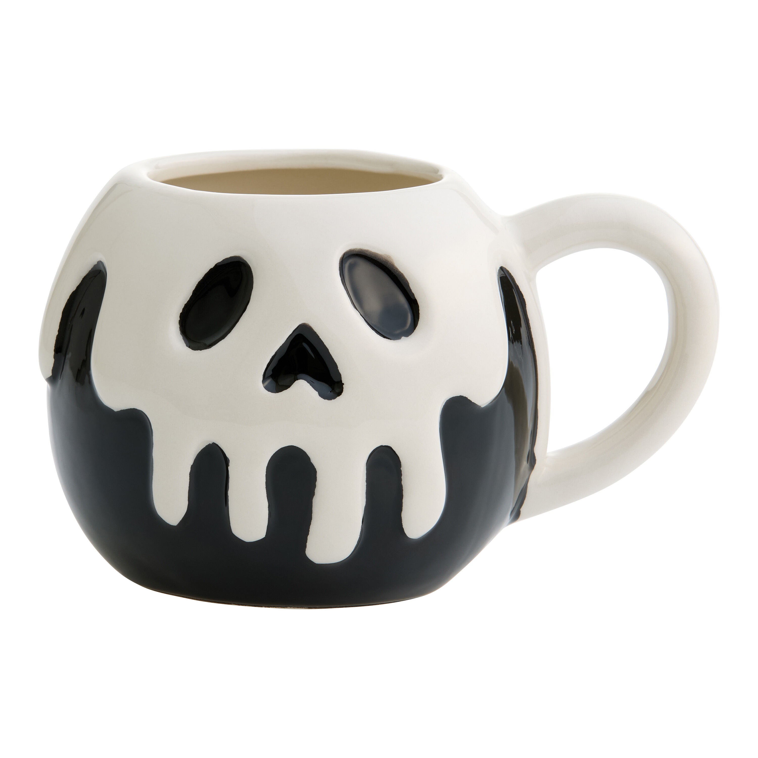 Black and White Poison Apple Figural Ceramic Mug image number 0
