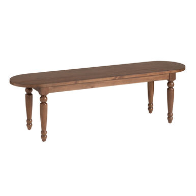 Woodbury Oval Caramel Walnut Farmhouse Dining Bench Woodbury Oval Caramel Walnut Farmhouse Dining Bench