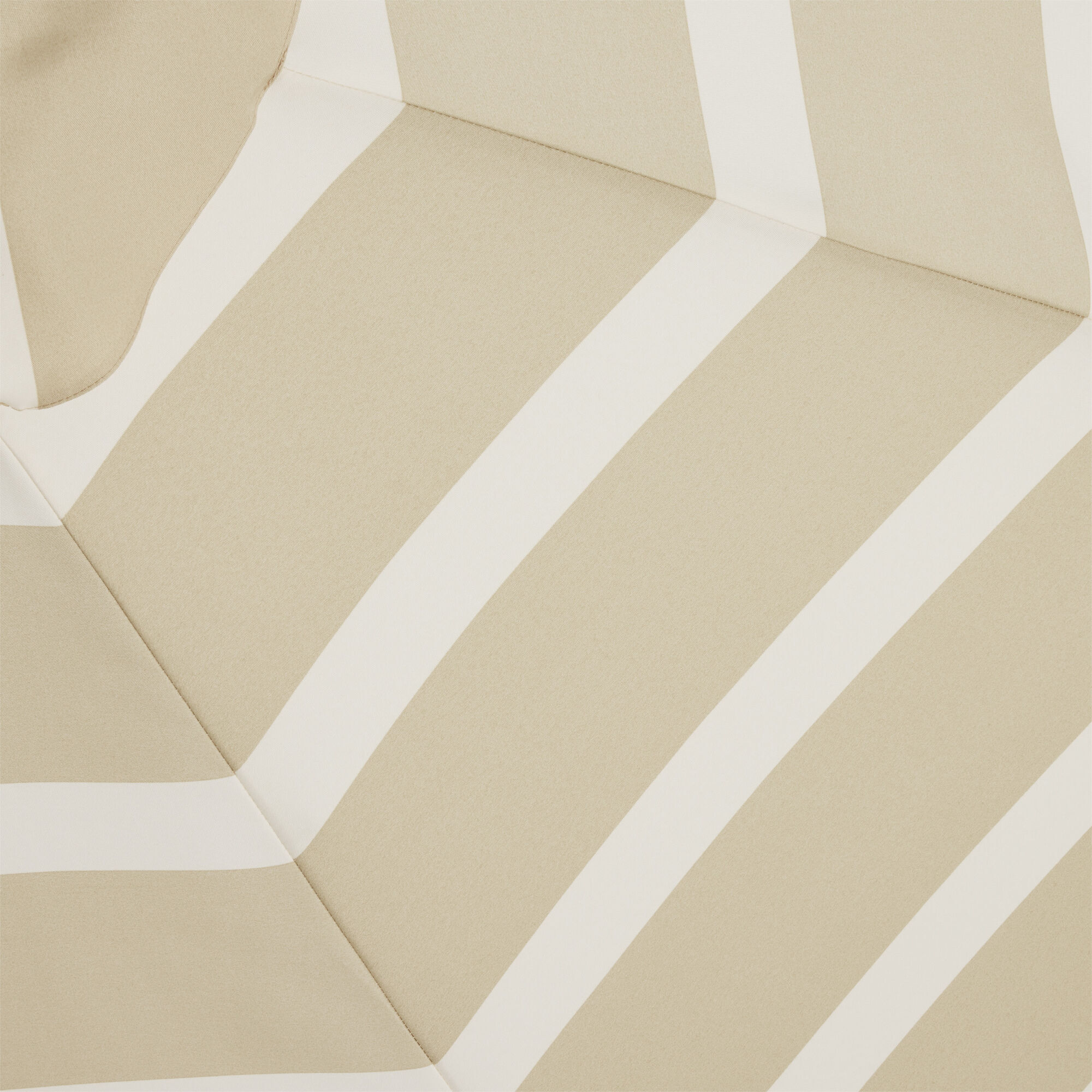 Khaki and White Stripe 9 Foot Replacement Umbrella Canopy image number 3