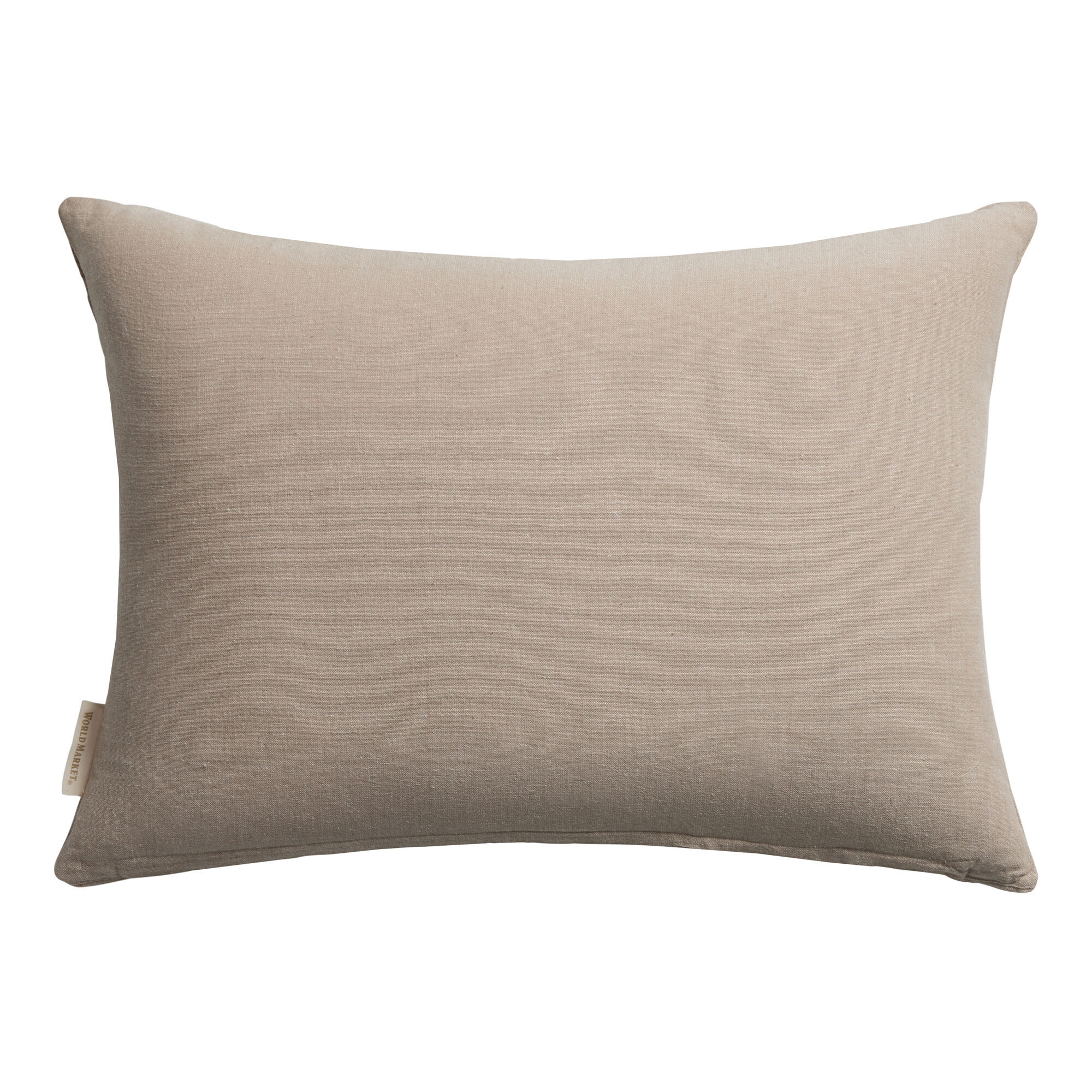 Multicolor Embroidered Cord Fringe Lumbar Pillow World Market