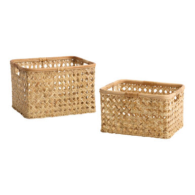 Farrah Natural Rattan Cane Utility Basket Farrah Natural Rattan Cane Utility Basket