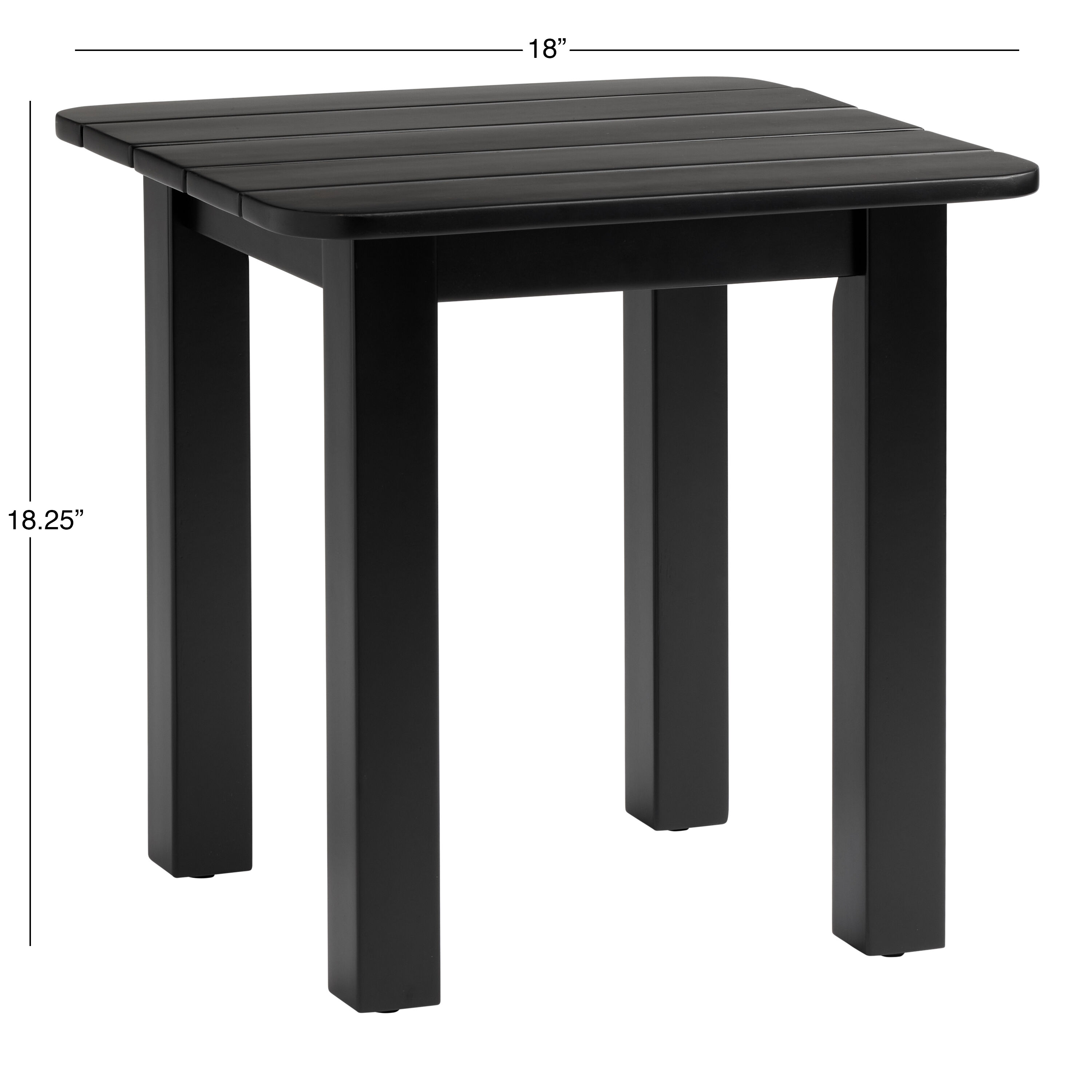 Slatted Acacia Wood Outdoor Adirondack Side Table image number 4