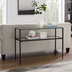 Cristene Metal and Glass Console Table