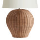 Lucia Dark Brown Handwoven Rattan Vase Table Lamp Base image number 0