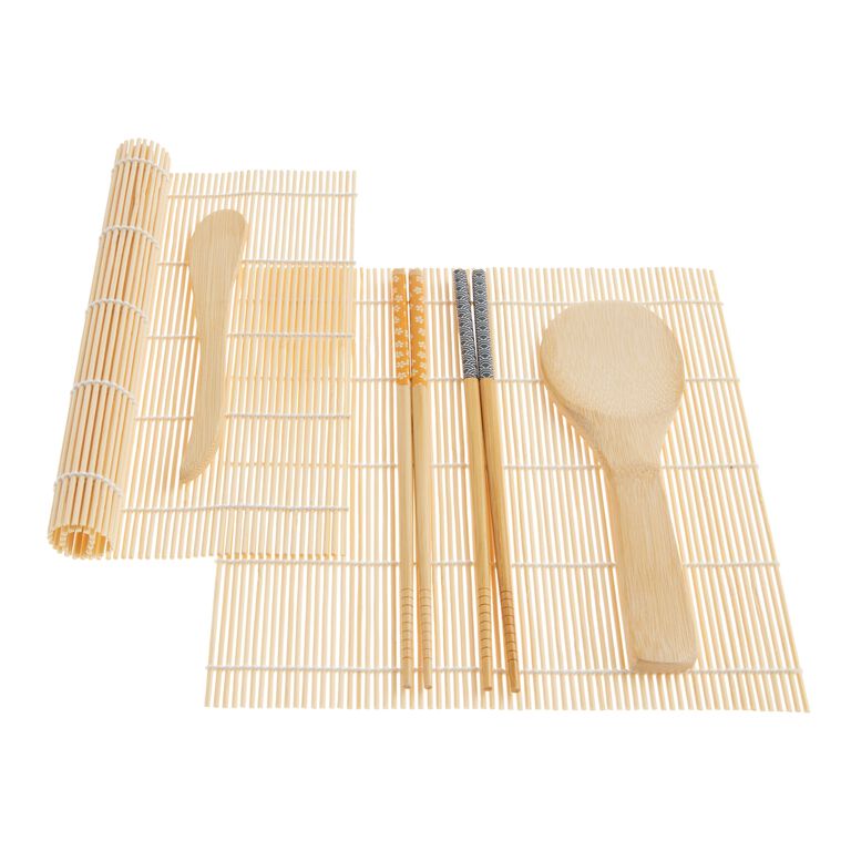 New Sushi Making Kit Bamboo Set With Sushi Rolling Mat Sushi Roller and  Rice Scoop Paddle and Butter Spreader Se Make Homemade Sushi at Home 