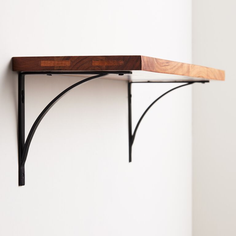 Black Metal Mix & Match Shelf Brackets 2 Pack image number 1