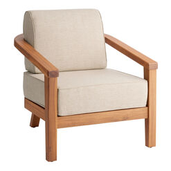 Atrani Natural Acacia Wood Curved Back Outdoor Chair