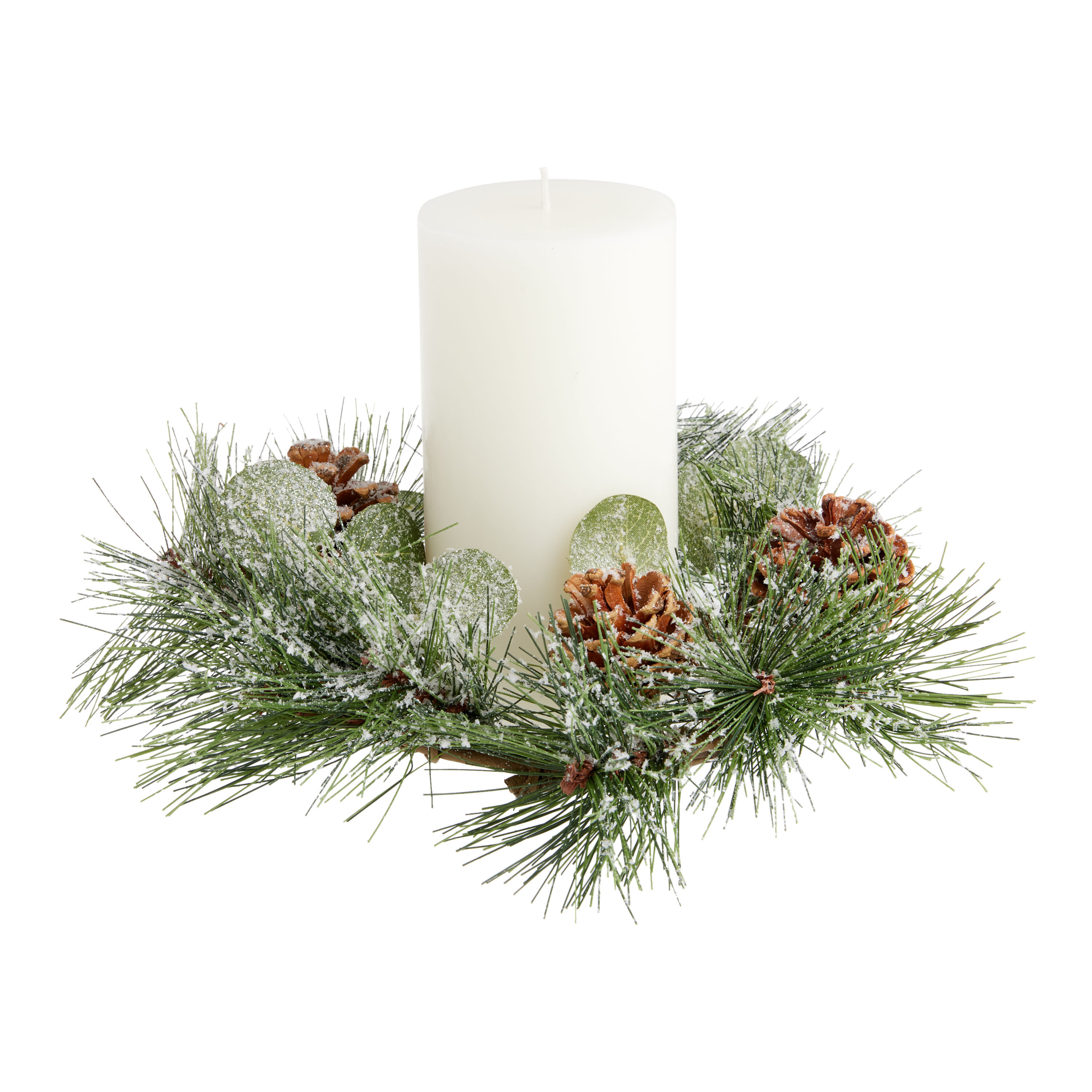 Winter candle rings top