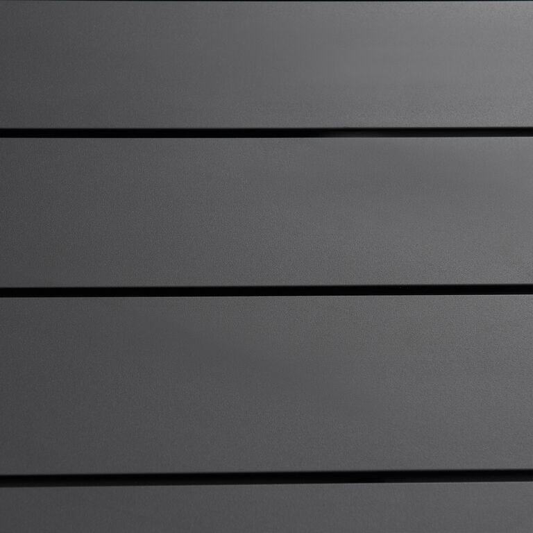 Rhodes Round Black Metal Outdoor Coffee Table with Shelf image number 5