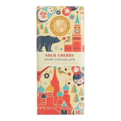 Chocolate Of The World Cherry Dark Chocolate Bar Chocolate Of The World Cherry Dark Chocolate Bar