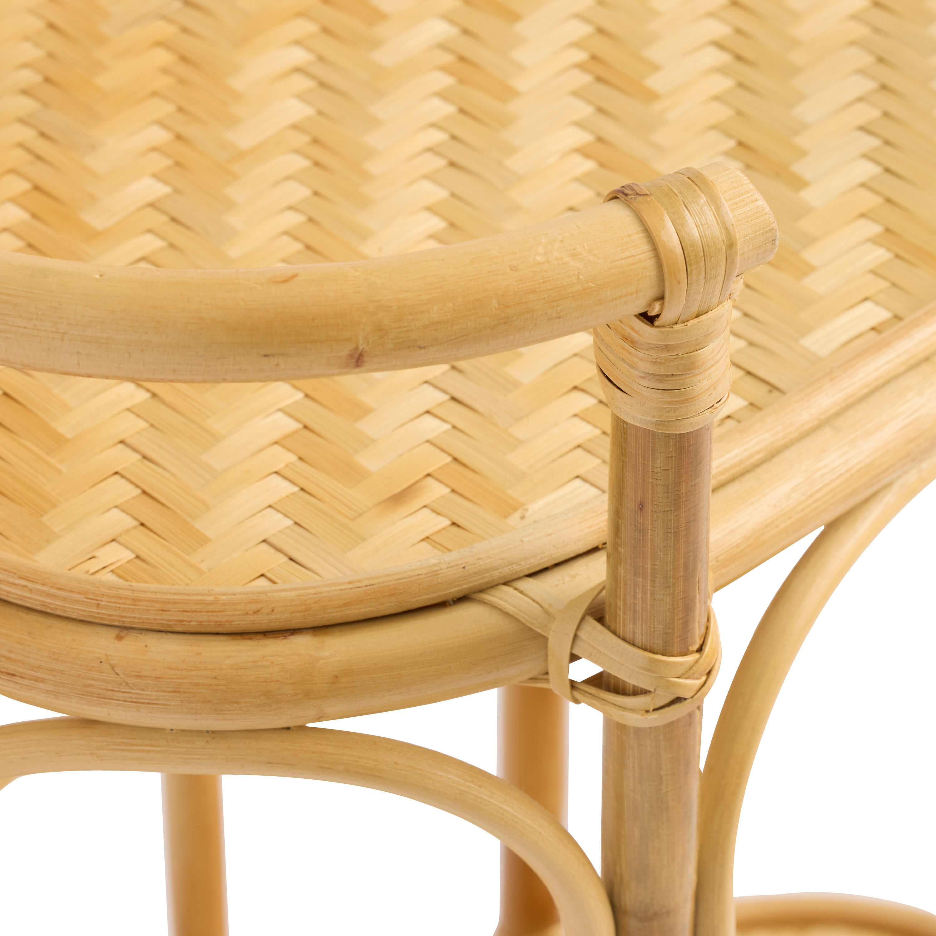 Ashlyn Oval Rattan and Bamboo Storage Shelf image number 4