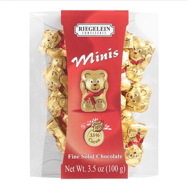 Riegelein Mini Holiday Solid Milk Chocolate Bears Riegelein Mini Holiday Solid Milk Chocolate Bears
