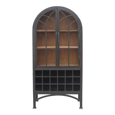 Alderman Tall Matte Black Reclaimed Pine Arched Bar Cabinet Alderman Tall Matte Black Reclaimed Pine Arched Bar Cabinet