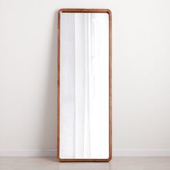 Natural Wood Leaning Full Length Mirror