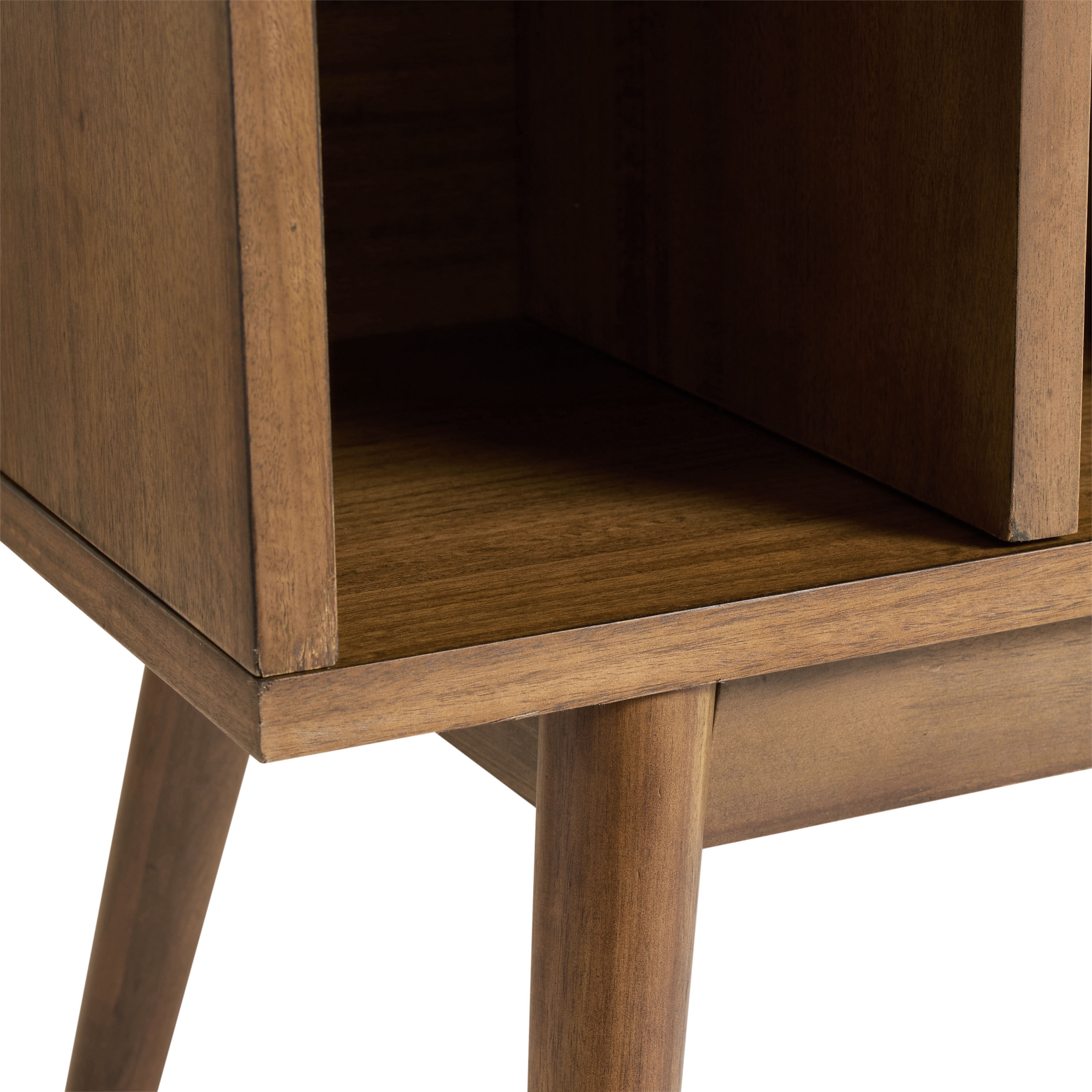 Jagger Wide Vintage Acorn Media Stand with Record Storage image number 5