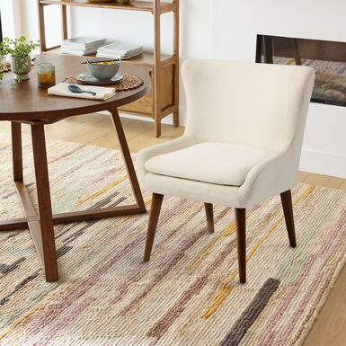 Elodie White Wingback Upholstered Dining Chair Set of 2 Elodie White Wingback Upholstered Dining Chair Set of 2