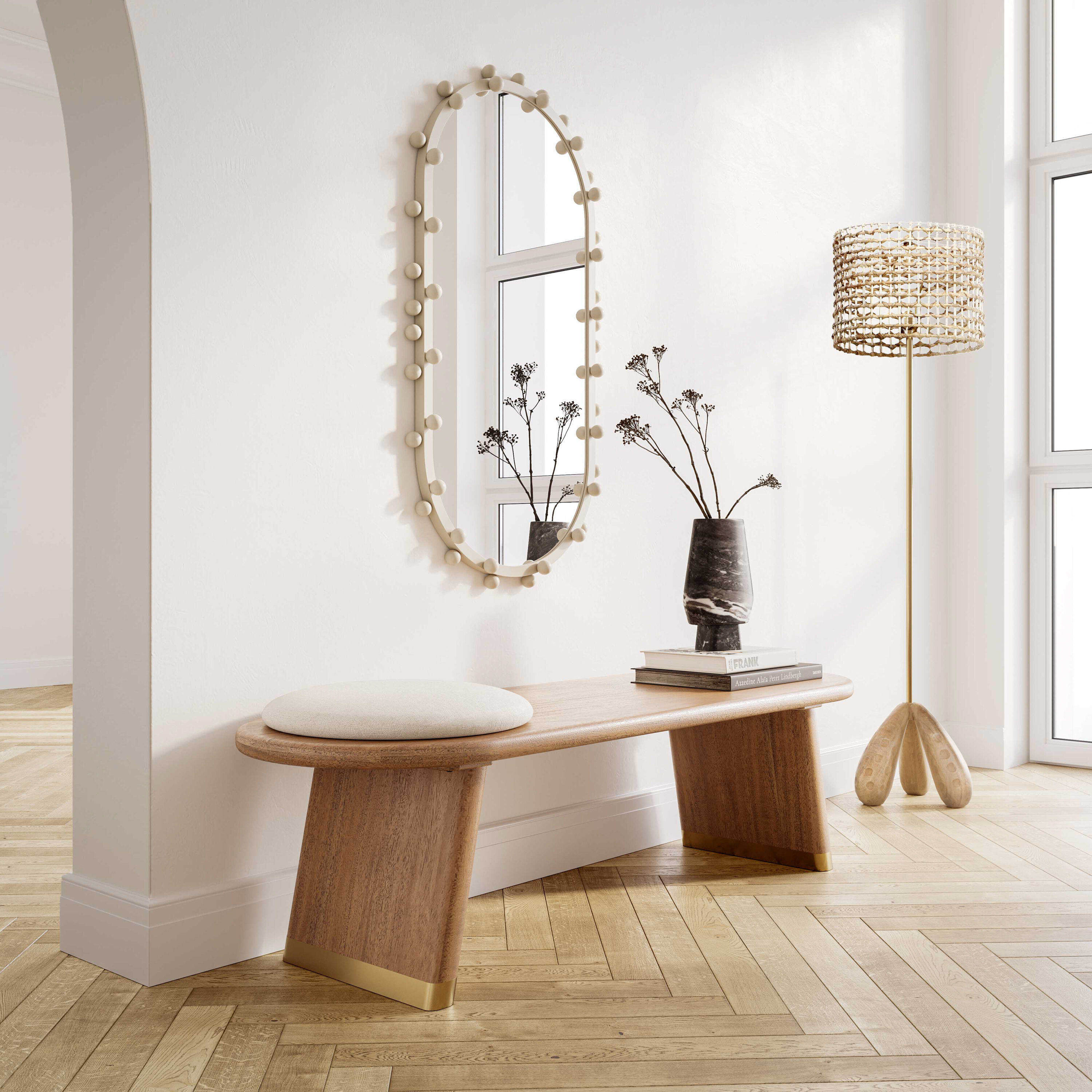 Plant stand natural wood floor lamp cheap