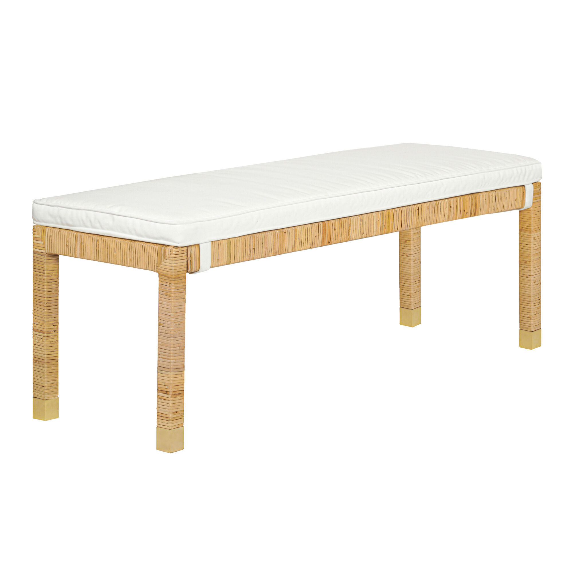 Wicker bench with cushion 2025