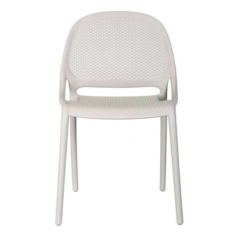 Apollo Round Back Outdoor Stacking Dining Chair 2 Piece Set image number 3