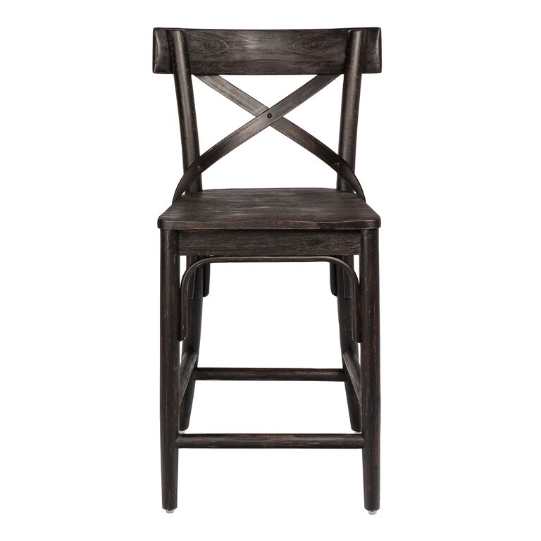 Bistro Distressed Wood Counter Stool image number 2