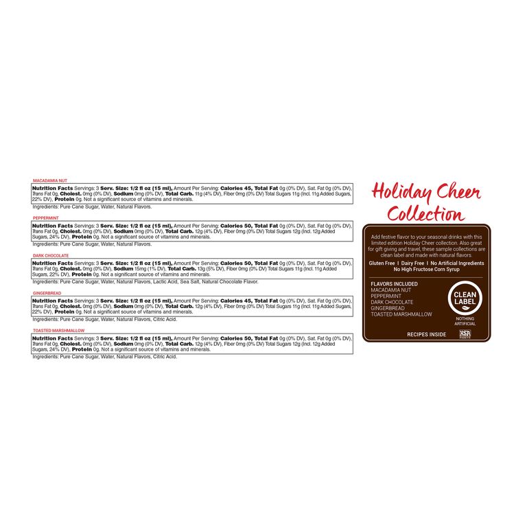 Monin Mini Holiday Cheer Collection Syrups 5 Pack - World Market