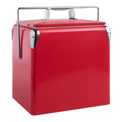 Retro Legacy Red Stainless Steel Drink Cooler