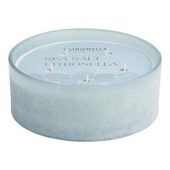 Wide Glass 5 Wick Scented Citronella Candle Collection