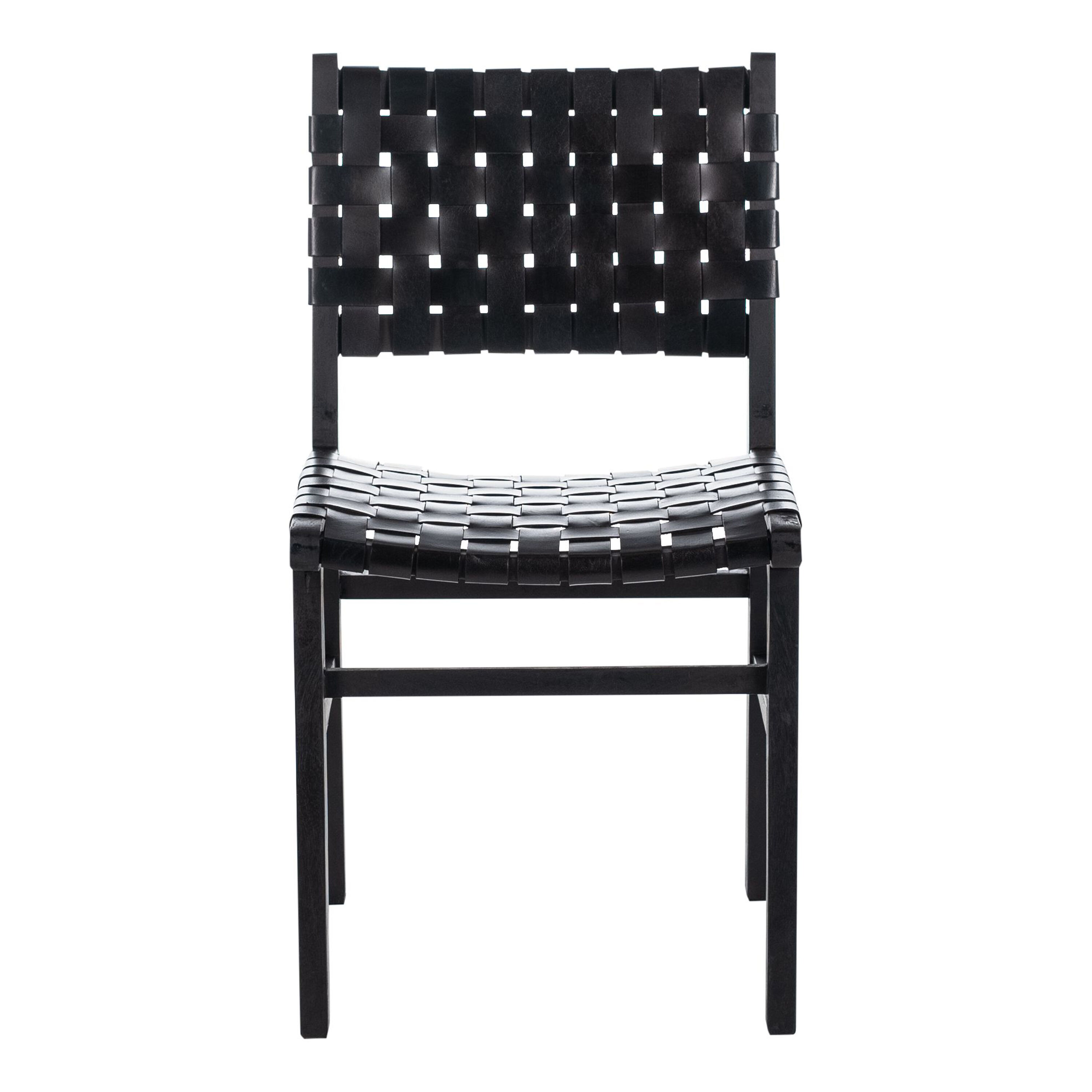Leather strap best sale dining chair