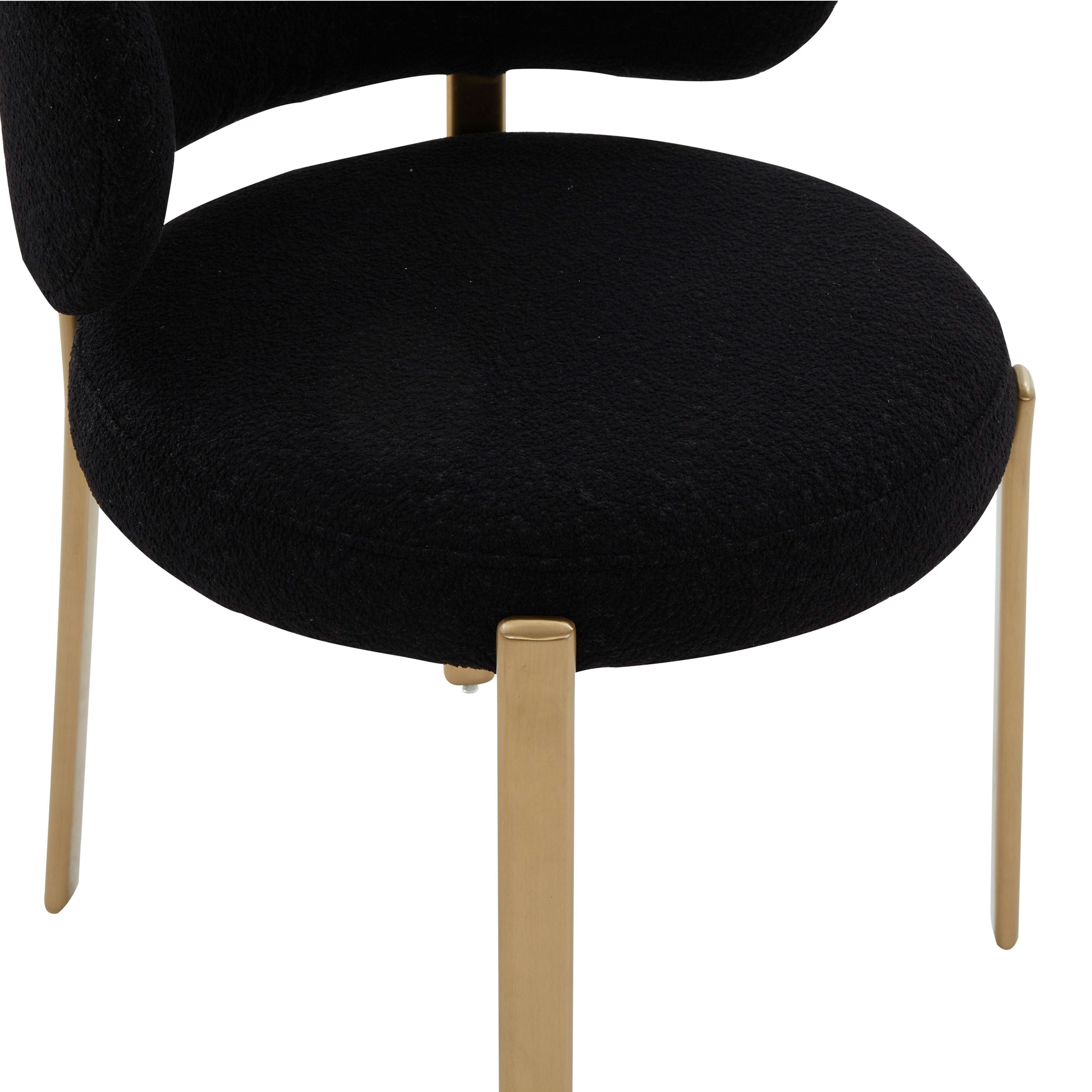 Porter Boucle Curved Split Back Upholstered Dining Chair image number 4