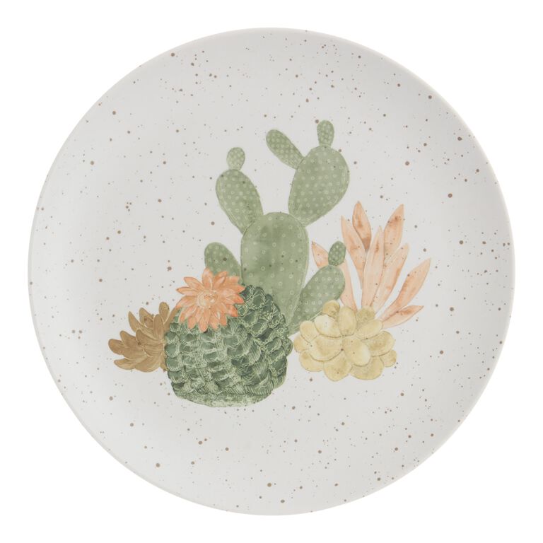 Small Ceramic Jewelry Tray with Cactus in the Middle