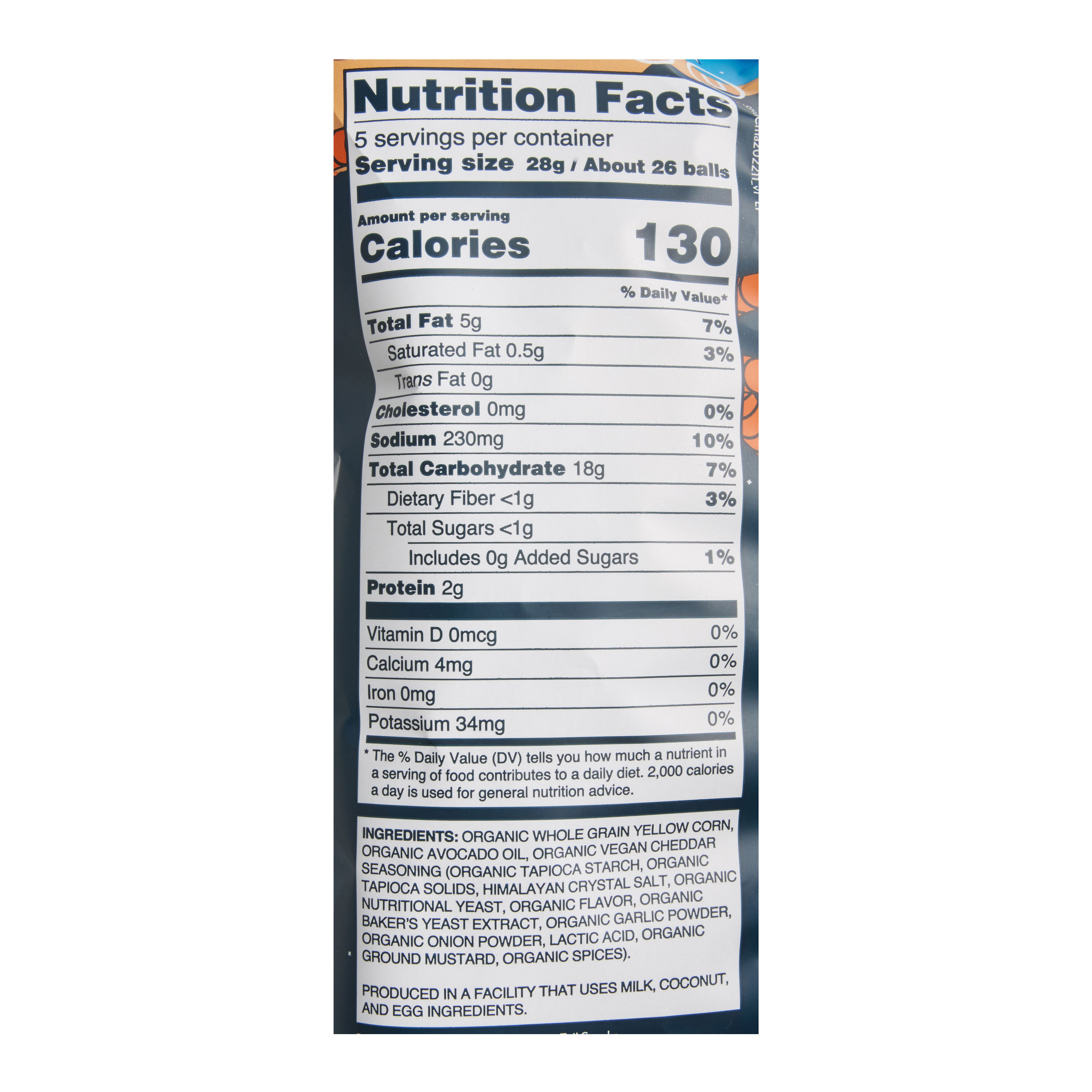 LesserEvil Space Balls Interstellar Cheddar Corn Puffs image number 1