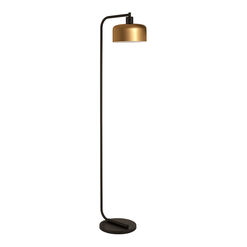 Adelaide Brass and Blackened Bronze Two Tone Floor Lamp