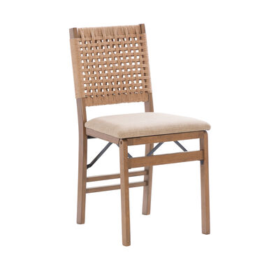 Canggu Wood and Rope Folding Dining Chair 2 Piece Set Canggu Wood and Rope Folding Dining Chair 2 Piece Set
