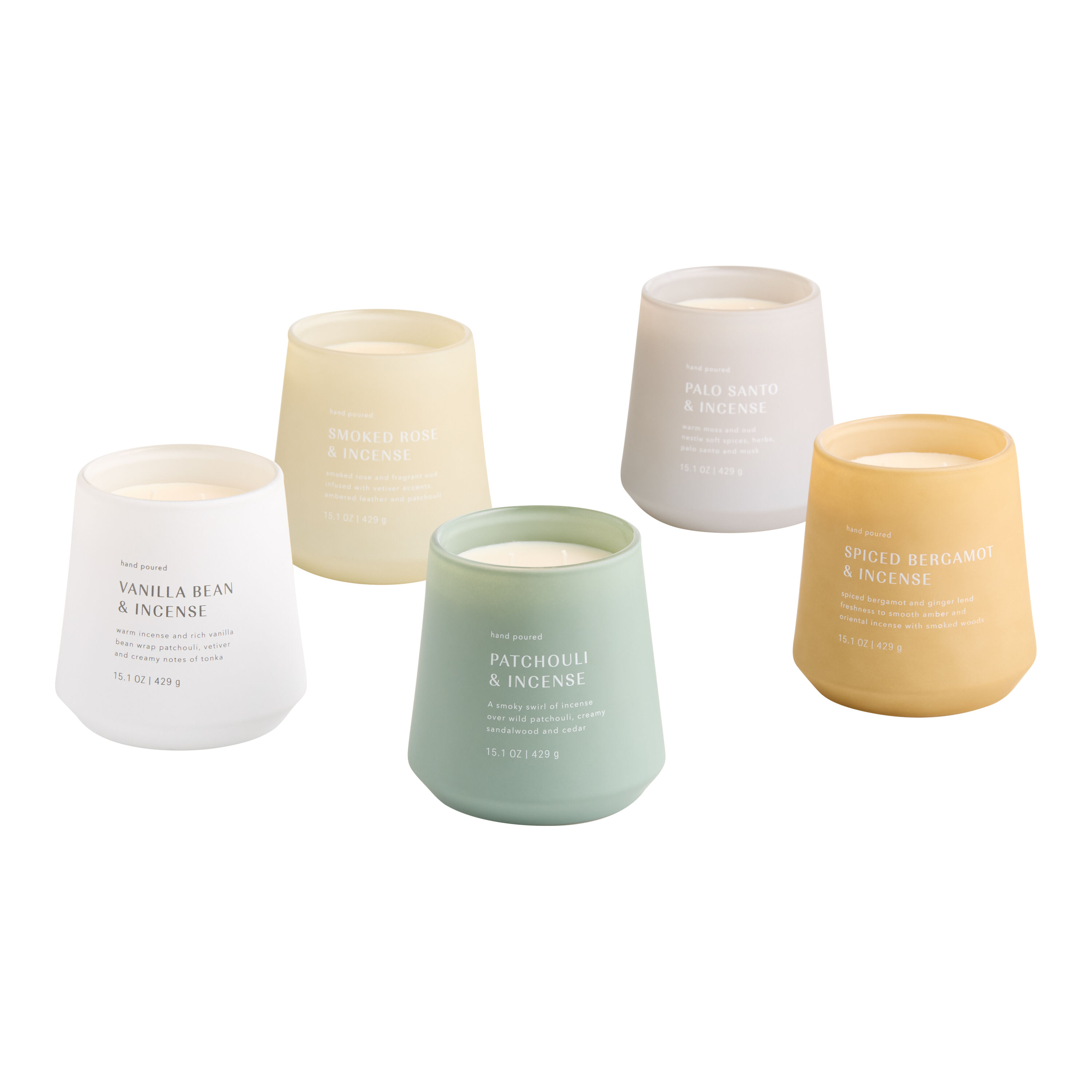 Matte Glass Incense Inspired Scented Candle image number 0