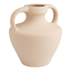 Natural Ceramic Speckled Urn Vase With Handles